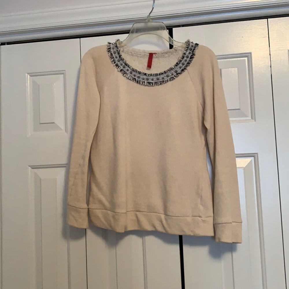 Dressy sweatshirt/top with neck details!
